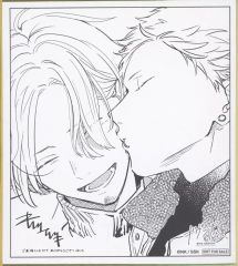 중고 紙製品 中山春樹&梶秋彦 キヅナツキ先生描き下ろしミニ色紙 「ギヴン展 -given exhibition-」 東京会場入場特典