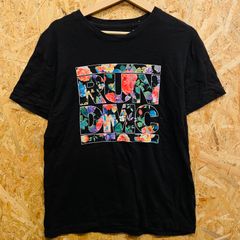 RUN-DMC バンドTシャツ ボタニカル柄 ロゴプリント ブラック M グアテマラ製 ロックTシャツ 헌 옷