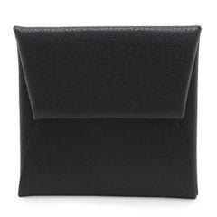 HERMES エルメス バスティア コインケース 小銭入れ コインパース シェーブル レザー ブラック 黒 シルバー金具 B刻印