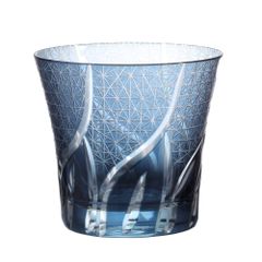 切子 グラス タンブラー ロックグラス ビールグラス ぐい呑み ウィスキー… インクブルー mt