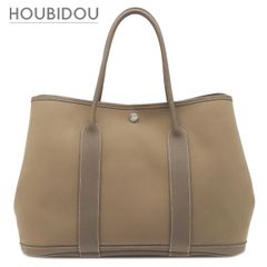 エルメス HERMES トートバッグ ガーデンパーティー PM 36 トワルオフィシエ ネゴンダ エトゥープ シルバー金具 グレージュ □N 중고