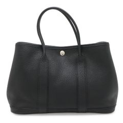 HERMES エルメス ガーデンパーティTPM トートバッグ ハンドバッグ ネゴンダ レザー ノワール ブラック 黒 シルバー金具 □L刻印