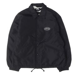【新品】STUSSY ステューシー ジャケット ブラック 黒 L 25AW 裏ゼブラ柄 ボア コーチジャケット Coaches Jacket STUSSY アウター ブルゾン 上着【メンズ】