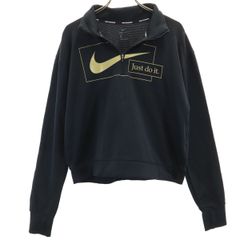NIKE ナイキ ランニング ハーフジップ ウェア M ブラック レディース 古着
