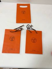 10458 HERMES 헤르메스 쇼퍼 종이 봉지 3장 세트 오렌지 브랜드 가방