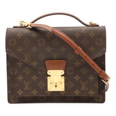 LOUIS VUITTON ルイ ヴィトン モノグラム モンソー28 セカンドバッグ ハンドバッグ ビジネスバッグ 2WAY ショルダーバッグ 斜め掛け M51185