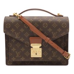 LOUIS VUITTON ルイ ヴィトン モノグラム モンソー28 セカンドバッグ ハンドバッグ ビジネスバッグ 2WAY ショルダーバッグ 斜め掛け M51185