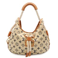 LOUIS VUITTON ルイ ヴィトン クルーズライン ビュルMM ショルダーバッグ ワンショルダー セミショルダー ロープ 肩掛け ナイロン ベージュ M40236
