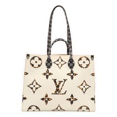 LOUIS VUITTON ルイ ヴィトン モノグラムジャングル ジャイアントモノグラム オンザゴーGM トートバッグ 2WAY ショルダーバッグ アイボリー M44675