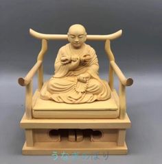 상태좋음 ★真言宗 木彫仏像 仏教美術 精密細工 弘法大師像 置物
