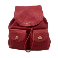 COACH コーチ リュックサック ペブルド レザー ビリー バックパック F37410 レッド レザー