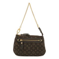 LOUIS VUITTON ルイ ヴィトン モノグラムミニラン ミニ ポシェット アクセソワール アクセサリーポーチ エベヌ ブラウン M95668