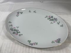 URARA YAMAKA オーバル皿 大皿 食器 皿 インテリア皿 花柄 花 インテリア プレート 楕円 オーバル 昭和 레트로 昭和 레트로