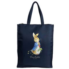 .ネイビー ☆ ピータ―ラビット トートバッグ トートバッグ ピーターラビット A4サイズ対応 手持ちタイプ サブバッグ 縦型トートバッグ 女性 シンプル おしゃれ かわいい バッグ カバン 買い物 お稽古