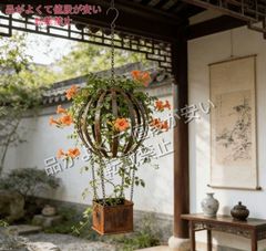 熱気球 ハンギングプランター 吊り下げ植木鉢 アイアン製 레트로 アンティーク調 観葉植物 多肉植物