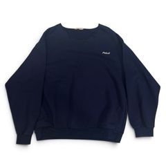 MARNI 22AW フロントロゴ刺繍 フェイクファー フーデッド プルオーバー スウェット ネイビー マルニ