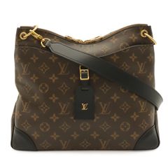 LOUIS VUITTON ルイ ヴィトン モノグラム オデオン NM MM ショルダーバッグ 斜め掛け レザー ノワール 黒 ブラック M45352