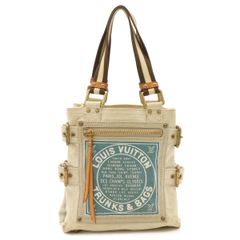 LOUIS VUITTON ルイ ヴィトン クルーズライン グローブショッパーPM トートバッグ ハンドバッグ ブルー ナチュラル M95117