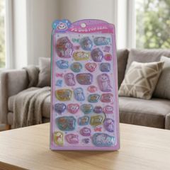 クラックス うるちゅるポップシール おしゃれキャット 単品販売 正規品 シール ディズニー キャラクター グッズ デコレーション コレクション ぷっくり 立体 かわいい シール交換