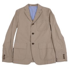 꼼데가르송 オムCOMME des GARCONS HOMME コットンリネンパッチポケットジャケット ベージュXS