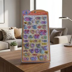 クラックス うるちゅるポップシール スティッチ 単品販売 正規品 シール ディズニー キャラクター グッズ デコレーション コレクション ぷっくり 立体 かわいい シール交換