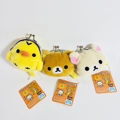 ★ 리락쿠마 코리락쿠마 キイロイトリ フェイスがまぐち 全3種 セット サンエックス ぬいぐるみ 小銭入れ 財布 コインケース 現状品