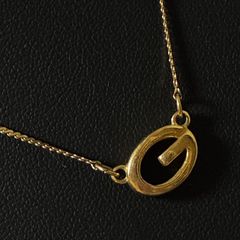 GIVENCHY ジバンシィ ネックレス ゴールドカラー Gロゴ ショート ショートネックレス ペンダント ペンダントトップ ヘリンボーン ミニ 小ぶり レディース メンズ ユニセックス トレンド ミニマル シンプル ヴィンテージ 正規品 00EC-0336