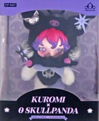 중고 봉제인형 마스코트, 봉제인형 배지 SKULLPANDA×KUROMI ぬいぐるみペンダント 「POPMART SKULLPANDA× 산리오 キャラクターズ」