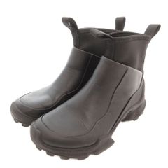 エコー ecco Biom C Trail レザー ショートブーツ シューズ ブラック ロゴ /TQ