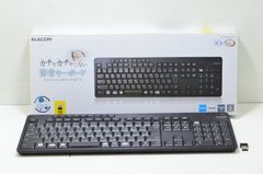 動作品 エレコム ELECOM TK-FDM116SKTBK 静音 ワイヤレスキーボード 無線 2.4GHz フルサイズ テンキー付き 블랙