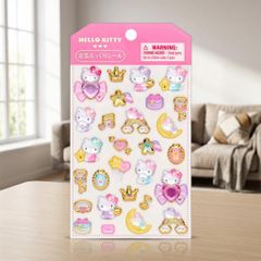 산리오 ハローキティ 金箔ぷっくりシール 単品販売 산리오 キャラクター グッズ ぷっくり 立体 かわいい シール ステッカー キティちゃん キティー キティsanrio 正規品 金箔