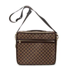 [中古] LOUIS VUITTON ルイ・ヴィトン ポルト オルディナトゥール サバナ コンピューターケース ブラウン ダミエ・エベヌ A