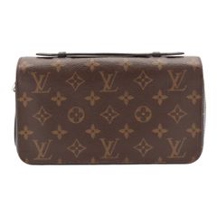LOUIS VUITTON ルイ ヴィトン モノグラムマカサー ジッピー XL ラウンドファスナー 長財布 トラベルケース レザー ノワール ブラック M61506