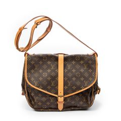 [中古] LOUIS VUITTON ルイ・ヴィトン ソミュール ブラウン モノグラム・キャンバス A