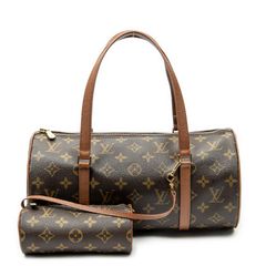 [中古] LOUIS VUITTON ルイ・ヴィトン パピヨン ブラウン モノグラム・キャンバス A