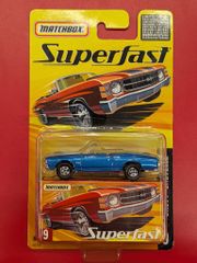MATTEL MATCHBOX SUPERFAST CHEVY CHEVELLE ブルーメタリック 9