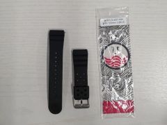 アンクルセイコー Classic GL 831 ラバーダイバー ストラップ ブラック 22mm - standard SEIKO タートル SRPE93 互換