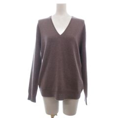ラルフローレン RALPH LAUREN Vネック ニット セーター カシミヤ100％ 無地 紫系 パープル 5f