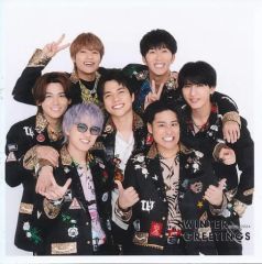 중고 生写真 STARTO WEST. 集合 7人 サイズ 89×89 「Greetingうちわ」ましかくフォト