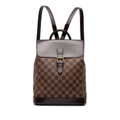 ルイ ヴィトン ダミエ エベヌ ソーホー リュック バックパック N51132 ブラウン PVC レザー レディース LOUIS VUITTON【1-0292214】
