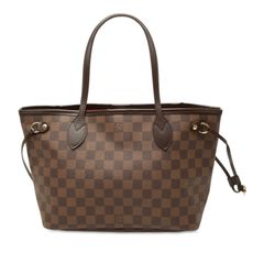 ルイ ヴィトン ダミエ ネヴァーフルPM トートバッグ ハンドバッグ N40600 ブラウン PVC レザー レディース LOUIS VUITTON【1-0292220】