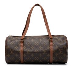 ルイ ヴィトン モノグラム パピヨン30 ハンドバッグ M51385 ブラウン PVC レザー レディース LOUIS VUITTON【1-0293615】
