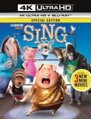 중고 애니메이션 Blu-ray Disc SING 싱 4K ULTRA HD+Blu-ray 세트