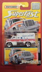 MATTEL MATCHBOX SUPERFAST AMBULANCE 31