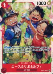 중고 ONE PIECE 카드게임 OP13-007 SR : 에이스&사보&루피