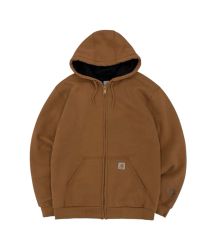 Carhartt カーハート サーマル フードジップアップ ブラウン S 実際サイズ100