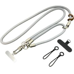 DEVENTORZ スマホストラップ 首掛け・肩掛け・手首 3WAY スマホショルダー リストストラップ ストラップホルダー*2 小物収納付き 補助ストラップ*2 軽量 落下防止 iPhone?Android 全機種対応 グレー