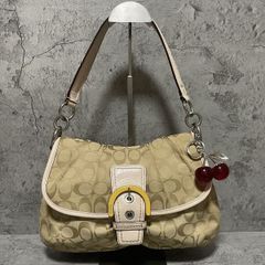 COACH Y2K Soho Signature Pink Shoulder Bag コーチ ワンショルダーバッグ ソーホー シグネチャー キャンバス レザー ベージュ ピンク