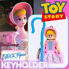 ★ブロックフィギュアキーホルダー★ トイ・ストーリー TOY STORY4 5 Bo Peep ボー・ピープ PINKフリルドレスver. トイストーリー〚アメリカン雑貨 アメトイ〛