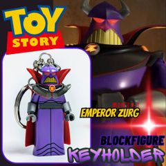 ★ブロックフィギュアキーホルダー★ トイ・ストーリー TOY STORY 悪の帝王ザーグ トイストーリー〚アメリカン雑貨 アメトイ〛